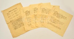 Cca 1920 5 Db Japán Kotta Nagyméretú Rizspapíron / Japanese Musical Notes - Unclassified