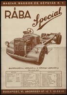 Cca 1930-1940 Rába Special. Magyar Waggon és Gépgyár Rt. Bp., Krausz J. és Társa-ny. Magyar Nyelvű Autós Prospektus. - Unclassified