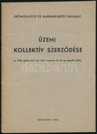 1956 Az Erőmű Javító és Karbantartó Vállalat Kollektív Szerződése - Sin Clasificación