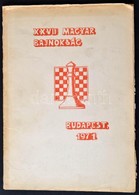 1971 XXVII. Magyar Bajnokság. Budapest. 1971. A Borító Elvált A Füzettől, Kissé Foltos Borítóval, 46 Oldal. - Unclassified