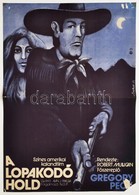 1974 Bakos István (1941-): A Lopakodó Hold, Amerikai Film Plakát, Főszereplő: Gregory Peck, Sarokhiánnyal, 56x39 Cm - Other & Unclassified
