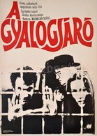 1975 Killer István (?-): A Gyalojáró, Nyugatnémet-svájci Film Plakát, Hajtásnyommal, 57x41 Cm - Sonstige & Ohne Zuordnung