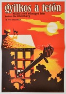 1979 Koppány Simon (1943-)-Hodosi Mária (1943-): Gyilkos A Tetőn, Svéd Film Plakát, Hajtásnyommal, 57x39,5 Cm - Other & Unclassified