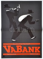 1981 Szirányi István (1951-): Vabank, Lengyel Film Plakát, Hajtott, 56x39 Cm - Sonstige & Ohne Zuordnung