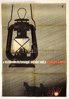 Cca 1950 'A Közlekedés Biztonságát, életedet Védi A Viharlámpa' - Feliratú Plakát, Kiadja: Offset Nyomda, Hajtogatott, J - Other & Unclassified