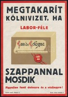 1930 Labor-féle Szappan, Reklámplakát, Szép állapotban, 23×16 Cm - Sonstige & Ohne Zuordnung