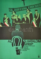 1975 Az 5. Hatalom, Gyilkosság Félmillióéert, Olasz Film Plakát, Rendezte: Floresano Vancini, Hajtásnyommal, 57x39,5 Cm - Other & Unclassified
