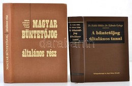 Vegyes Jogi Könyvtétel, 2 Db: 
Dr. Kádár Miklós-Dr. Kálmán György: A Büntetőjog általános Tanai. Bp., 1966, Közgazdasági - Unclassified