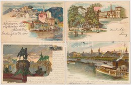 * 11 Db RÉGI Külföldi Városképes Lap, Sok Olasz és Német / 11 Pre-1945 European Town-view Postcards With Many Italian An - Ohne Zuordnung