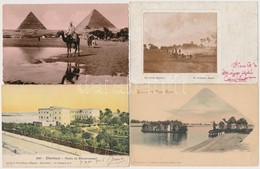 ** * 6 Db RÉGI Egyiptomi Városképes Lap / 6 Pre-1945 Town-view Postcards From Egypt - Non Classés