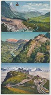 ** * 4 Db RÉGI Külföldi Fogaskerekűket ábrázoló Képeslap / 4 Pre-1945 Postcards With European Funiculars - Unclassified