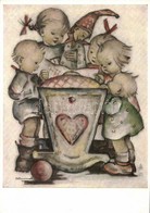 * 5 Db RÉGI Hummel Művész Képeslap Gyerekekkel / 5 Pre-1945 Art Postcards With Children, Signed By Hummel - Unclassified