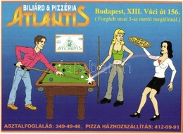 ** Budapest XIII. Kerület, Fáy és Csavargyári Utcai Munkászszálló, Atlantis Biliárd és Pizzéria - 3 Db Modern Képeslap / - Non Classificati