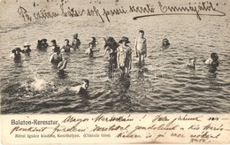 T2 1908 Balatonkeresztúr, Fürdőzők. Kiadja Mérei Ignác - Ohne Zuordnung