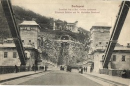 T2/T3 1912 Budapest I. Erzsébet Híd A Szent Gellért Szoborral, Villamos (EK) - Non Classés