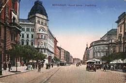 T2/T3 1914 Budapest VIII. József Körút (Blaha Lujza Tér), Automobil, Villamosok (EK) - Ohne Zuordnung