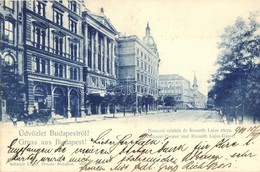 T2 1900 Budapest VIII. Nemzeti Színház, Kossuth Lajos Utca, Dober Ede üzlete - Unclassified