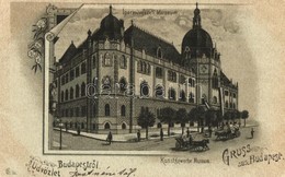 T2/T3 1900 Budapest IX. Iparművészeti Múzeum. Floral, Litho - Unclassified