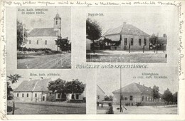 * T3 Győrszentiván, Jegyző-lak, Római Katolikus Templom, Plébánia, Fiú Iskola és Apáca Zárda, Községháza. Jánossy János  - Unclassified