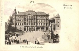 T2 1901 Pécs, Takarékpénztár Palotája, Szentháromság Szobor - Unclassified