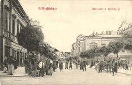 T2 1910 Székesfehérvár, Nádor Utca, Színház, Gyógyszertár, Knazovitzky üzlete - Unclassified