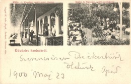 T2/T3 1900 Szolnok, Müller és Weszther Vasúti Nyári étterme és Mulatókertje. Szigeti H. Udvari Fényképész (EK) - Unclassified