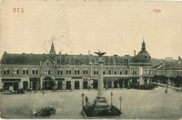 T2/T3 1908 Dés, Dej; Fő Tér, Kanyó Antal, Herskovits, Rehák Ágoston üzlete, Gyógyszertár. W. L. 383. / Main Square, Shop - Unclassified
