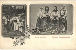 T2 1916 Máramaros, Maramures; Román Népviselet / Romanian Folklore. Floral - Sin Clasificación