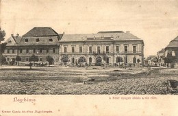 ** T2 Nagybánya, Baia Mare; Fő Tér Nyugati Oldala A Tűz Előtt, Sör és Borcsarnok / Main Square Before The Fire, Wine And - Non Classés