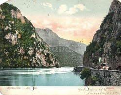 * T4 1908 Orsova, Kazán-szoros, Vaskapu. Hutterer G. / Cazane, Portile De Fier (14 Cm X 17,5 Cm) (non PC) (b) - Non Classés