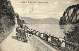 * T2/T3 Orsova, Kasanausgang / Kazán-szoros Kijárata, Cigányok Szekérrel. Hutterer G. Kiadása / Gorge, Gypsies With Cart - Unclassified