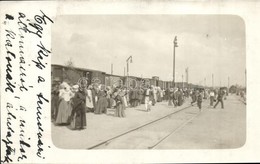 T2/T3 1914 Temesvár, Timisoara; Vasútállomás, Amikor A Katonák átutaztak, Vagonok / WWI Railway Station, Wagons, K.u.K.  - Ohne Zuordnung