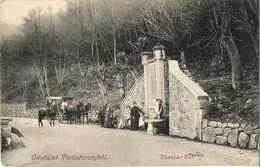 T2/T3 1908 Vöröstoronyi-szoros, Roter-Turm-Pass, Pasul Turnu Rosu; Császár Kút A Szorosban, Lovaskocsi. Kiadja Graef Kár - Ohne Zuordnung