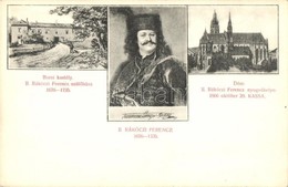 ** T2 Borsi, Borsa; II. Rákóczi Ferenc Szülőháza és Kastélya, Kassai Dóm. Radó Béláné Kiadása / Birth House And Castle O - Sin Clasificación