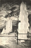 T3 Dobsina, Dobschau; Oltár, Jégbarlang, Belső, M. T. és F. V. Koch és Pór Kiadása / Ice Cave Interior, Altar (fa) - Ohne Zuordnung