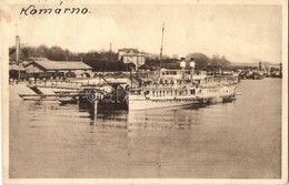 * T2/T3 Komárom, Komárno; Cast Dunaja S Prístavom / Duna Részlet A Kikötővel, Gőzhajó. L. H. K. 23. 1936. / Danube, Port - Unclassified