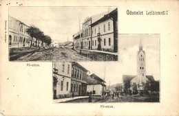 T2/T3 1913 Leibic, Leibitz, Lubica; Fő Utca, Templom, Vendéglő és Szálló, Demitter G. Kiadása / Main Street, Church, Hot - Unclassified