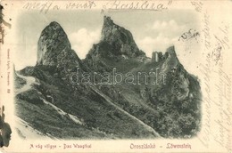 T2/T3 1899 Oroszlánkő, Oroszlánkő-Pohrágye, Vrsatské Podhradie; Vág-völgye, Várrom / Vah Valley, Castle Ruins    (EK) - Non Classés