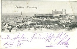 T3 1898 Pozsony, Pressburg, Bratislava; Vár / Castle  (EB) - Unclassified