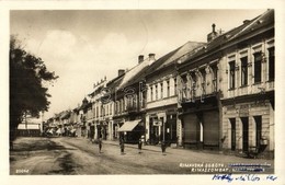 T2 Rimaszombat, Rimavska Sobota; Masaryk (Horthy Miklós) Tér, Kávéház és étterem, Sámuel Altmann, Csordás J., Dickmann é - Non Classés