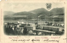 * T4 1899 Rózsahegy, Ruzomberok; Magyar Textilipar Fonógyár. Zsiwotzky Ferenc / Textile Factory, Spinning Mill (b) - Unclassified