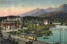 T3 Tátra, Magas Tátra, Vysoké Tatry; Csorba Tó, Villamos, Csónakázók, Szálloda, Nyaraló / Strbské Pleso / Lake, Tram, Ro - Ohne Zuordnung