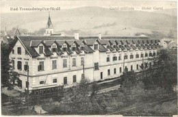 ** T2 Trencsénteplic, Trencianske Teplice; Garni Szálloda, Villamos / Hotel, Tram - Unclassified