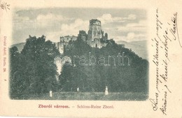 T2 1899 Zboró, Zborov; Várrom. Divald Adolf 24. / Schloss Ruine / Castle Ruins - Non Classés