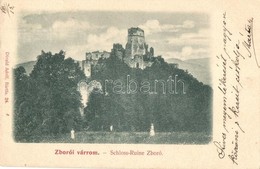 T2 1899 Zboró, Zborov; Várrom. Divald Adolf 24. / Schloss Ruine / Castle Ruins - Unclassified