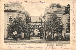 T2 1903 Munkács, Mukacheve, Mukacevo; Gróf Schönborn Kastély Bejárata. Bertsik Emil Tulajdona / Castle - Ohne Zuordnung