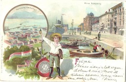 T2 1901 Fiume, Rijeka; Riva Szapáry, Leonhardis Tinten Advertisement Card. Verlag Von Aug. Leonhardi, Litho - Non Classés