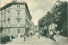 T2/T3 1910 Fiume, Rijeka; Susak, Utcakép, Singer üzlete / Street View With Shop (EK) - Unclassified
