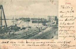 T2/T3 1901 Fiume, Rijeka; Molo Zapary / Szapáry Kikötő, Vasút, Weiss & Dreykurs / Port, Railway (EK) - Unclassified