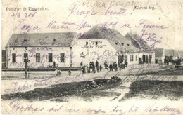 T4 1906 Pleterniceszentmiklós, Pleternica; Főtér, Marko Popper üzlete és Kiadása / Main Square, Shop (r) - Unclassified